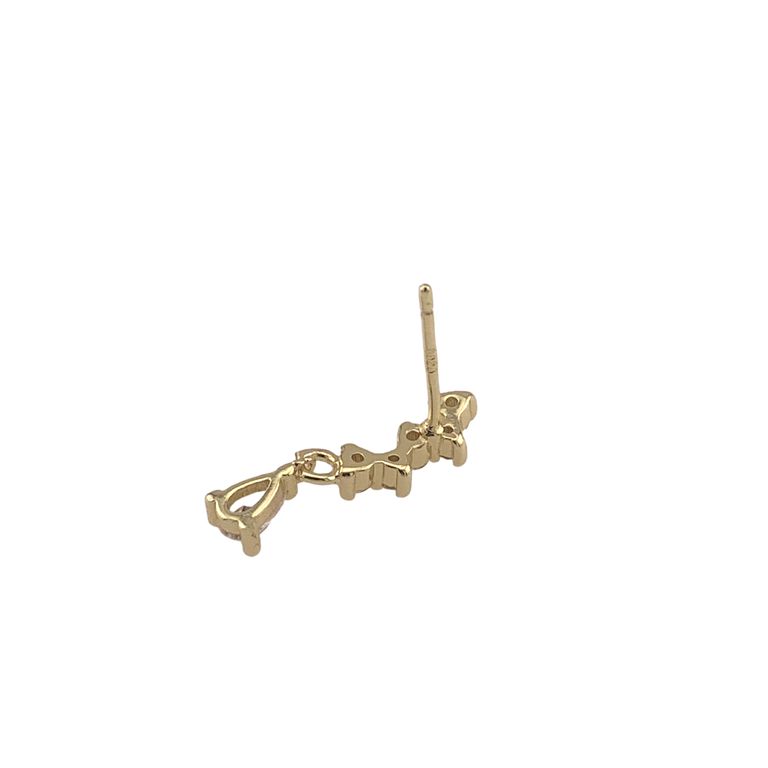 Crystal Constellation Drop Earrings in Gold Tone