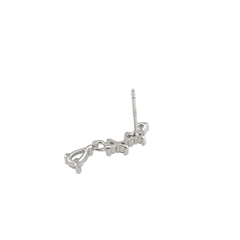 Crystal Constellation Drop Earrings in Silver Tone