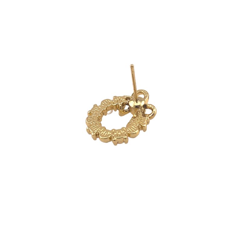 Dainty Knot Stud Earrings in Gold Tone
