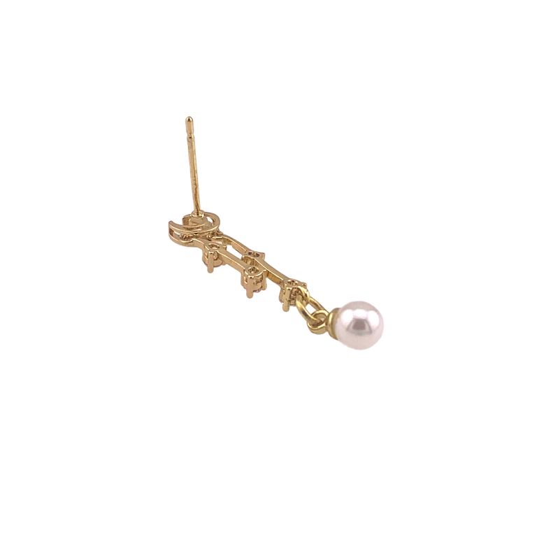 Mini Celestial Tassel Earrings in Gold Tone