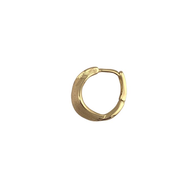 Wavy Huggie Earrings in Gold Tone